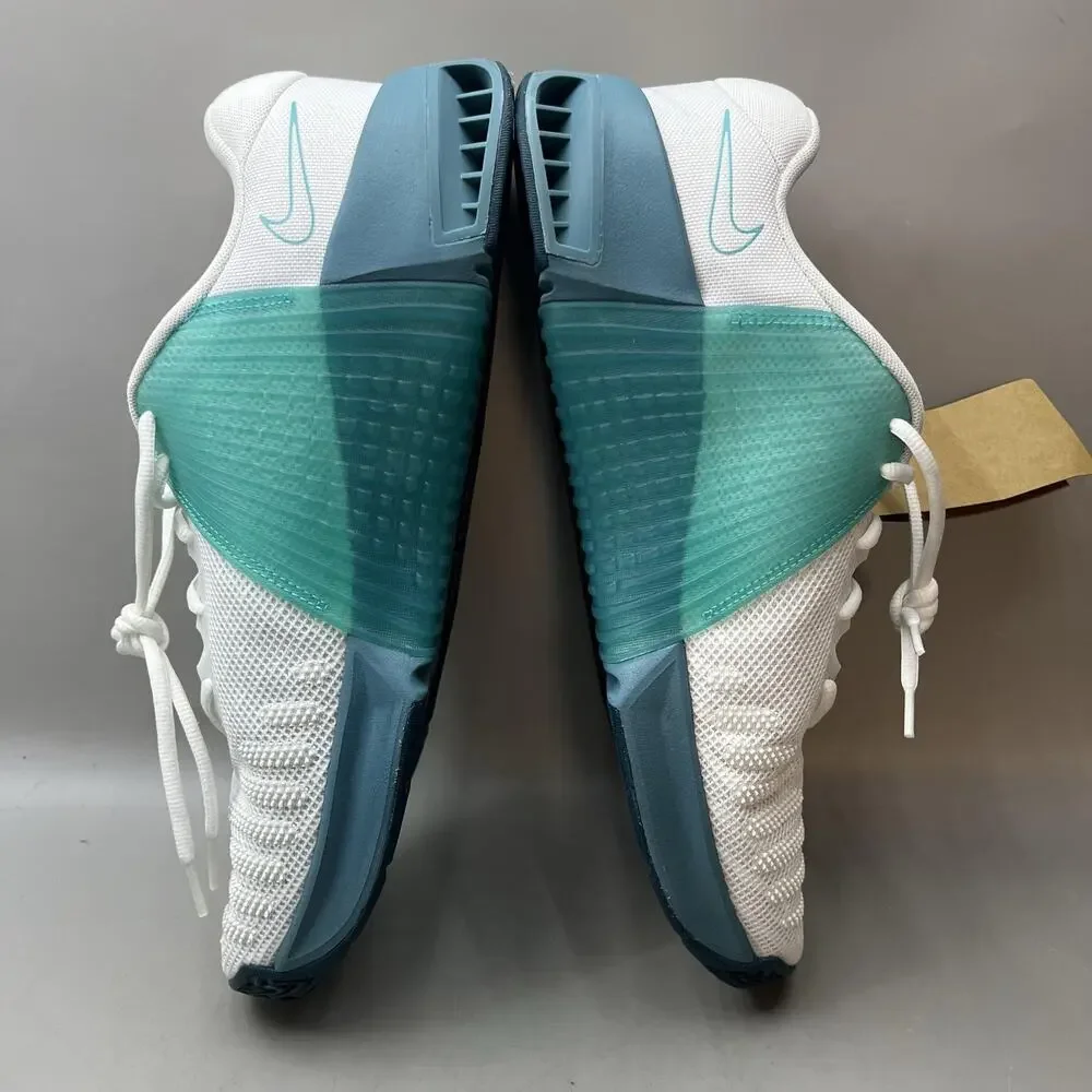 Nike Metcon 9 Training Shoes Men Size 14 White Teal Gym Lift Comfort Sneakers